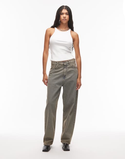 Carhartt WIP – Brandon – Niebieskie luźne jeansy z prostymi nogawkami z efektem sprania, część zestawu