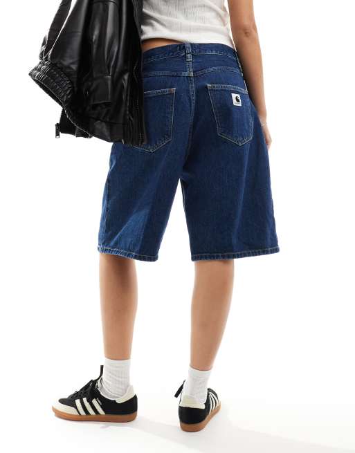 Carhartt WIP Brandon Pantaloncini di jeans blu stone wash ASOS