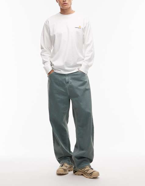 Carhartt WIP - Brandon - Pantaloni larghi verdi - view 1