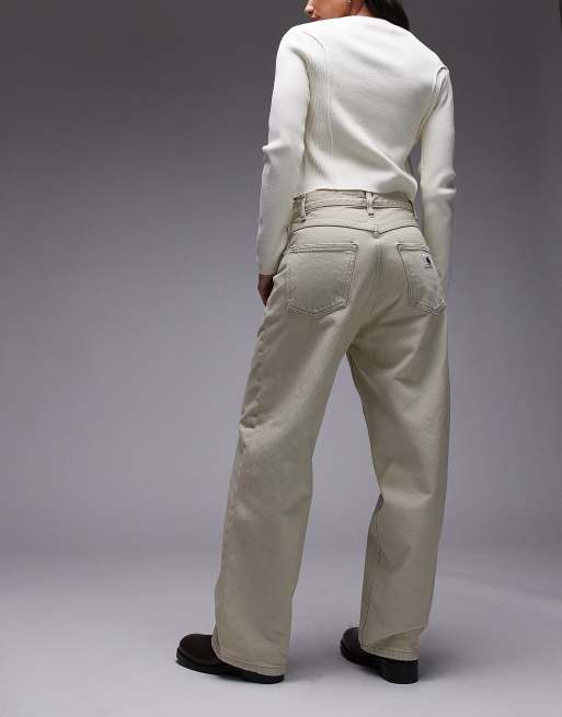 Carhartt WIP - Brandon - Sandfarvede løstsiddende jeans , 3 af 5