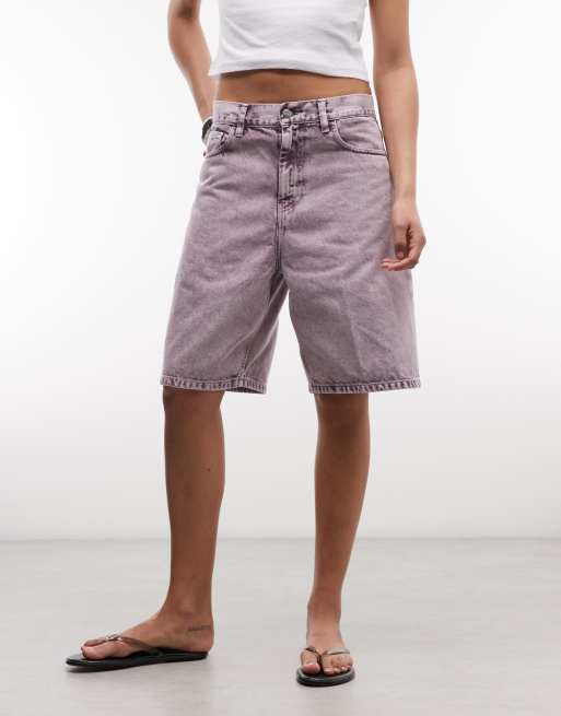 Carhartt WIP Brandon short en jean coupe loose délavé violet, 2 de 5