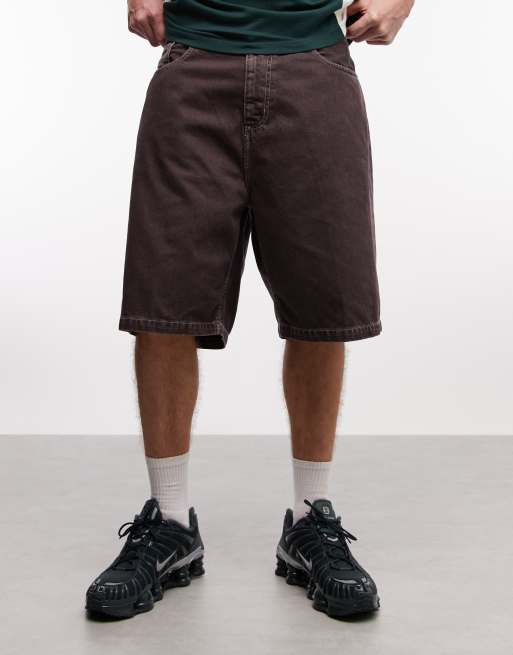 Carhartt WIP Brandon shorts vaqueros de corte holgado en marrón, 1 de 5