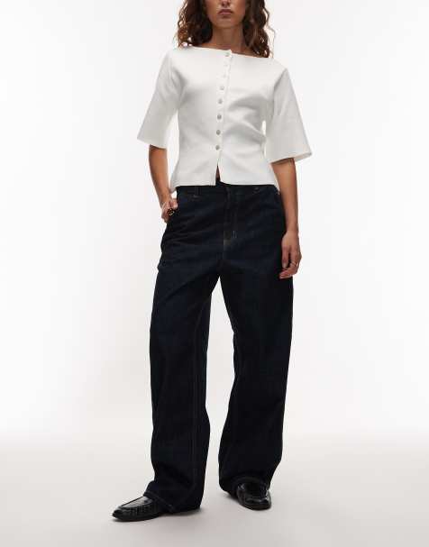 Carhartt WIP brandon single knee loose jeans in blue rinsed