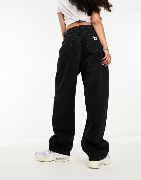 Carhartt WIP - Brandon - Sorte løse jeans - view 1