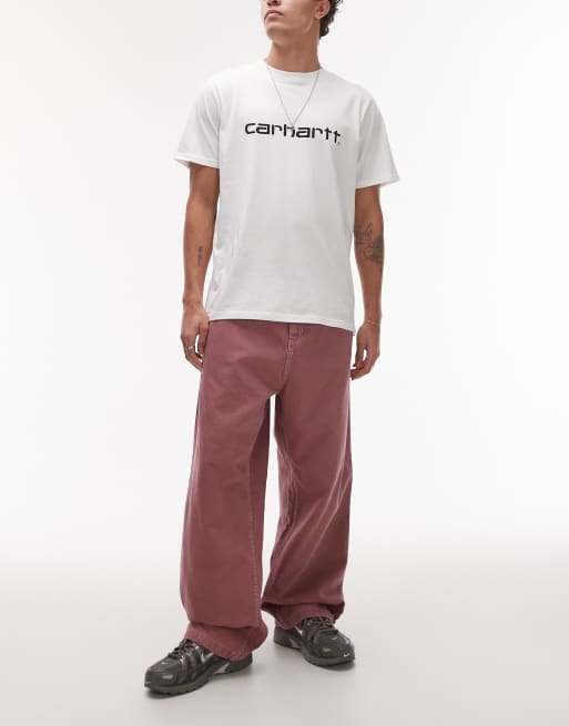 Carhartt WIP – Brandon – Spodnie o luźnym kroju w zgaszonym różowym kolorze