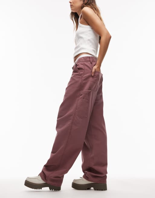 Carhartt WIP - Brandon - Støvede rosa jeans med enkelt knæ i løstsiddende pasform, 3 af 5
