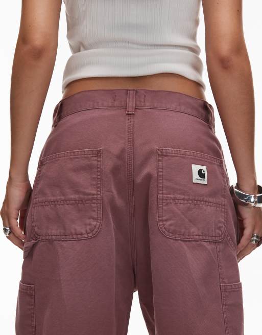 Carhartt WIP - Brandon - Støvede rosa jeans med enkelt knæ i løstsiddende pasform, 4 af 5