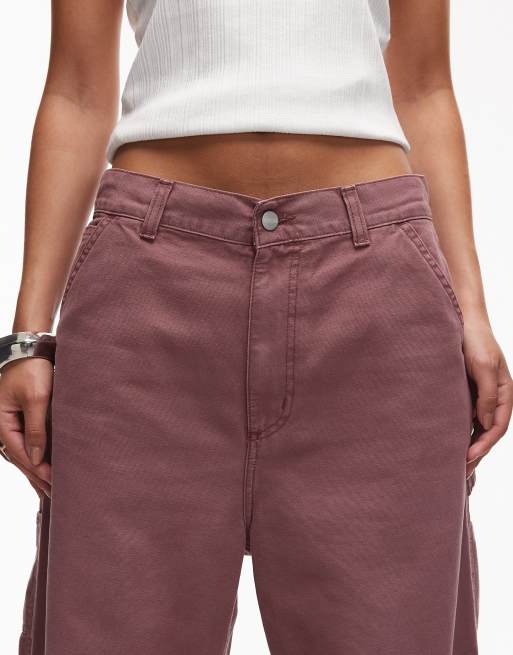 Carhartt WIP - Brandon - Støvede rosa jeans med enkelt knæ i løstsiddende pasform, 5 af 5