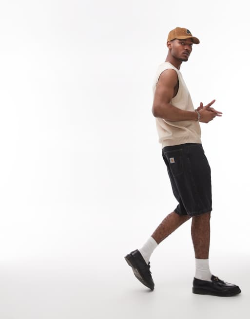 Carhartt WIP – Brandon – Svarta, tvättade jeansjorts, 2 av 5