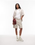 [Carhartt WIP] Carhartt WIP Branford double knee linen shorts in beige-Neutral L BEIGE