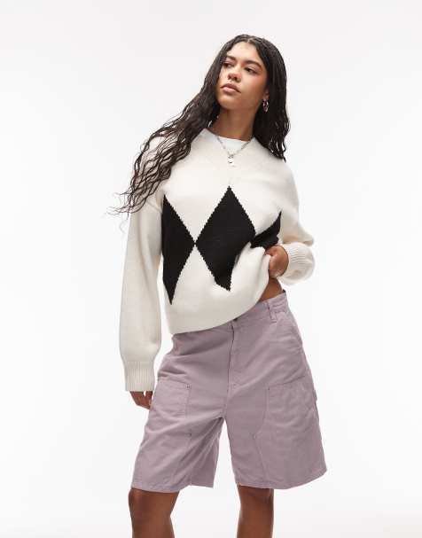Carhartt WIP – Branford – Liliowe szorty z mieszanki lnu ze wzmocnionymi kolanami - view 1