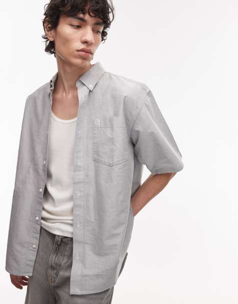 Carhartt WIP - Braxton - Camicia a maniche corte grigio scuro - view 1