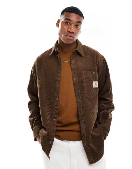 Carhartt WIP – Brązowa koszula z długimi rękawami