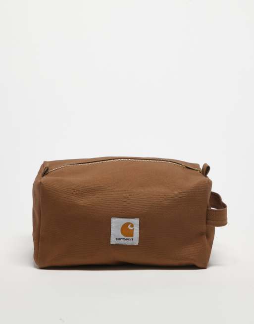 Carhartt WIP – Brązowa płócienna kosmetyczka