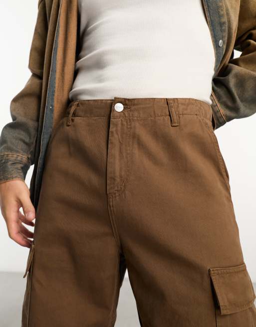 Carhartt WIP – Brązowe bojówki o regularnym kroju, 3 z 4