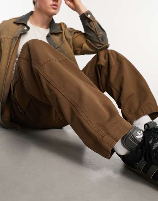 Carhartt WIP – Brązowe bojówki o regularnym kroju, 4 z 4
