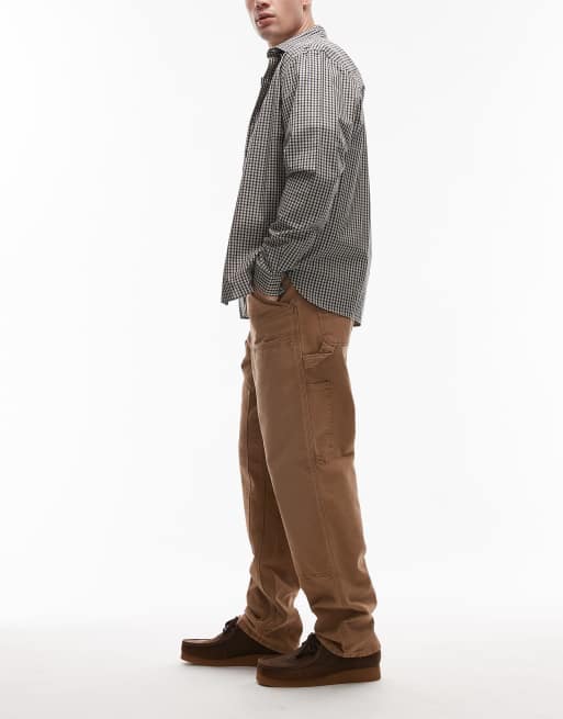 Carhartt WIP – Brązowe spodnie z dwiema wstawkami na kolanach, 3 z 5