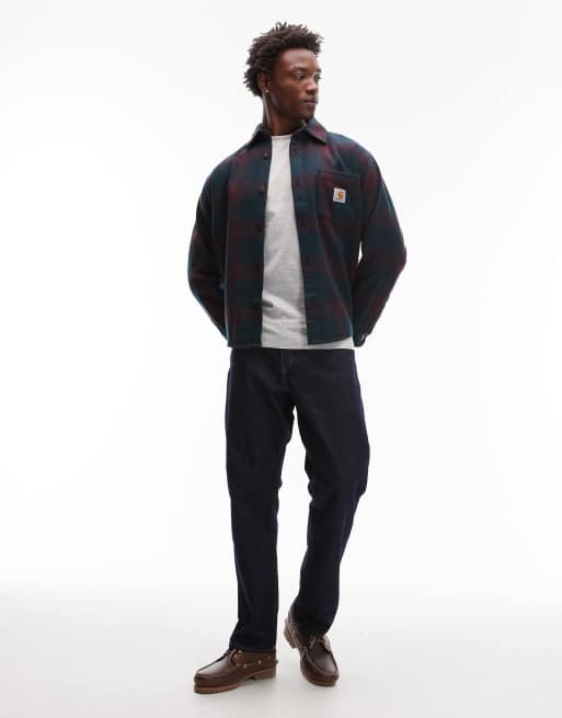 Carhartt WIP - Brennan - Camicia giacca a quadri verdi e bordeaux, 2 di 5
