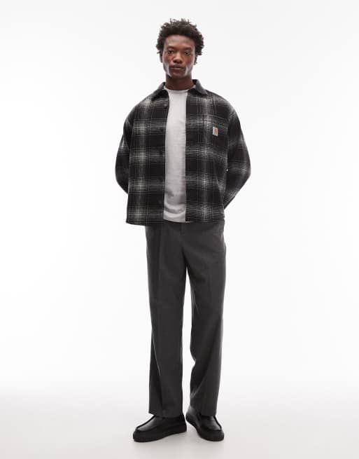 Carhartt WIP – Brennan – Hemdjacke in schwarz und weiß kariert, 2 von 5