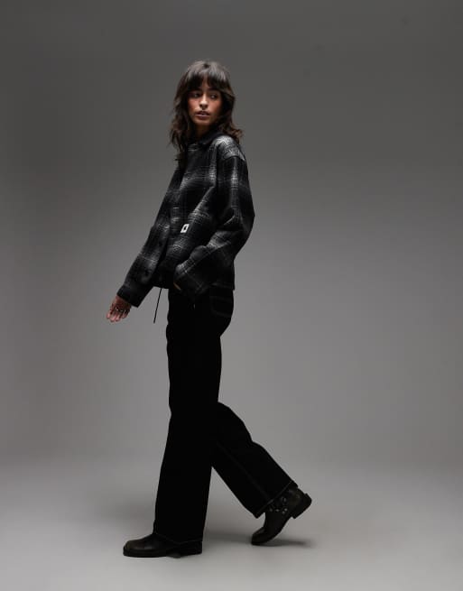 Carhartt WIP - Brennan - Recht geruit overhemdjack in zwart, 2 van 4
