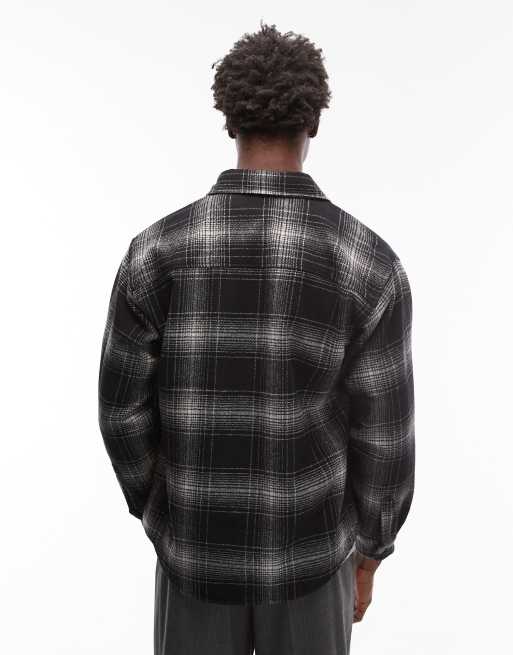 Carhartt WIP brennan shirt jacket in black and white check | ASOS