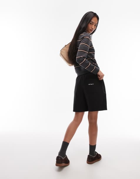 Carhartt WIP brenta sweat shorts in black - view 1