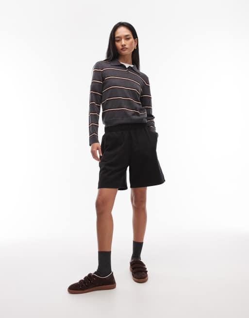 Carhartt WIP - Brenta - Sweatshort in zwart, 3 van 5