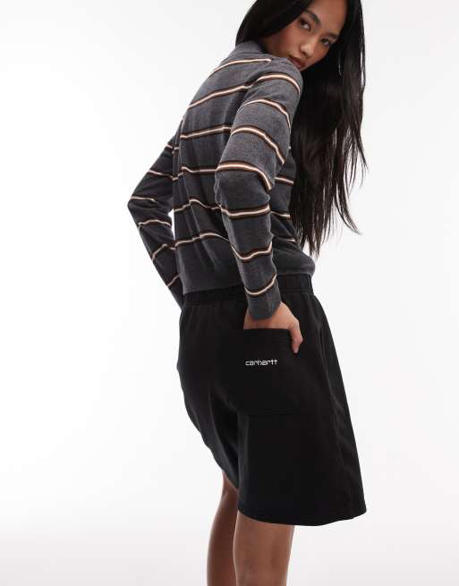 Carhartt WIP - Brenta - Sweatshort in zwart, 5 van 5