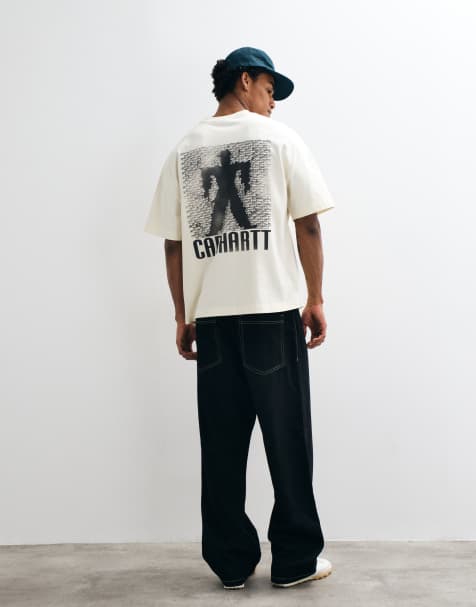 Carhartt WIP Bricky Man front graphic t-shirt  in off white - view 1