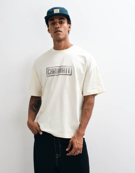 Carhartt WIP Bricky Man front graphic t-shirt  in off white, 2 of 5
