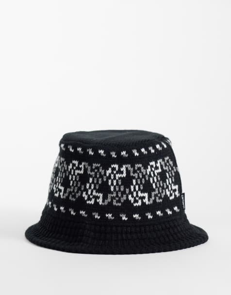 Carhartt WIP Bricky Man knitted bucket hat in black - view 1