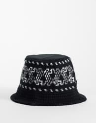 Carhartt WIP Bricky Man knitted bucket hat in black