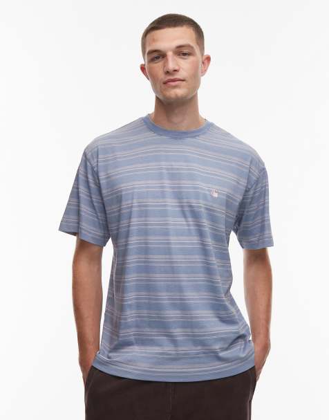 Carhartt WIP - Brodine - Losvallend T-shirt in blauwe strepen - view 1