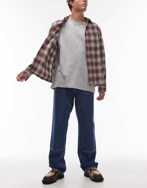 Carhartt WIP - Broek met dubbele knieën in middenblauw