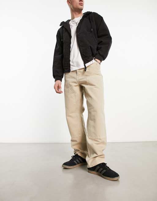 Carhartt WIP - Broek met dubbellaagse knieën in bruin 