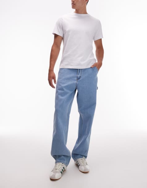 Carhartt WIP - Broek met enkele knie in lichtblauw - view 1
