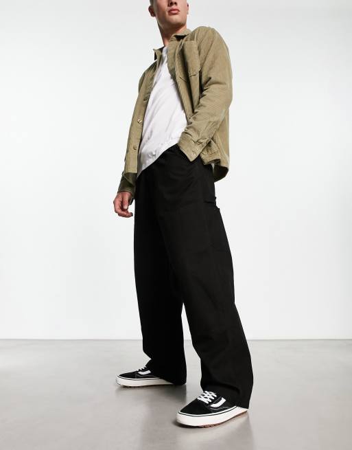 Carhartt WIP - Broek met wijde pijpen in zwart