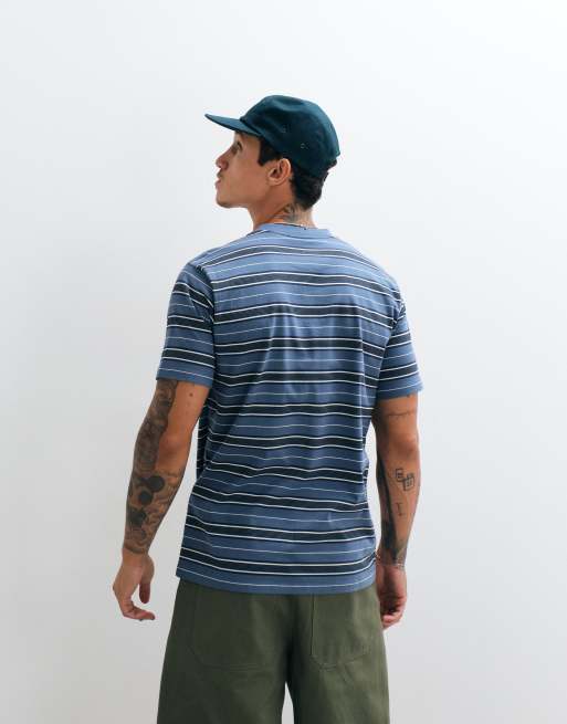 Carhartt WIP - Bronson - T-shirt azzurra a righe, 3 di 5