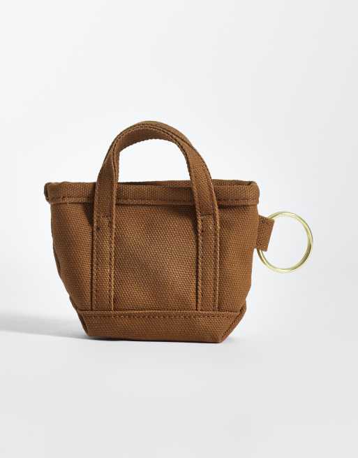 Carhartt WIP – Brun nyckelring med liten toteväska, 2 av 3