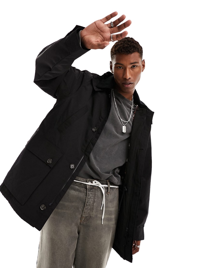 Carhartt WIP bryce mac coat in black