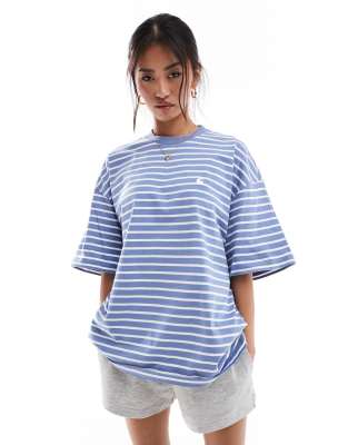 Carhartt WIP Bryna stripe short sleeve ringer t-shirt in blue