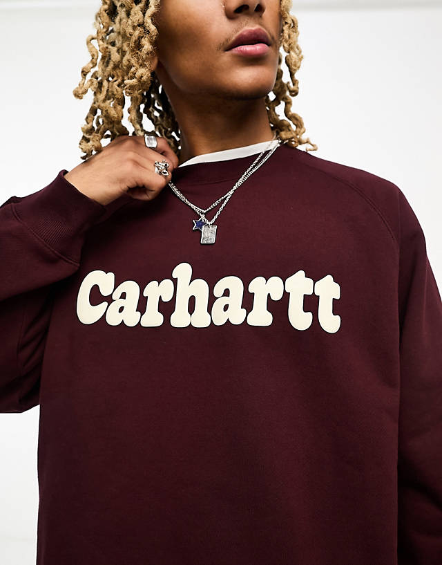 Carhartt WIP - bubbles sweatshirt in brown