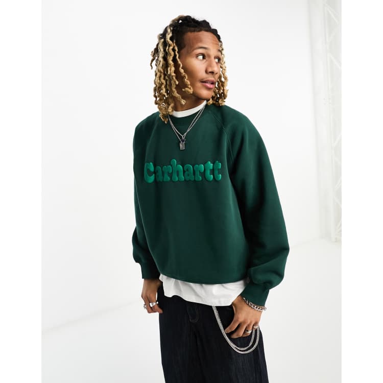 Carhartt WIP bubbles sweatshirt in green ASOS