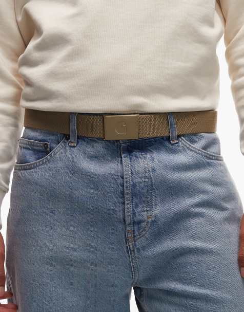 Carhartt WIP C logo belt in light brown - view 1