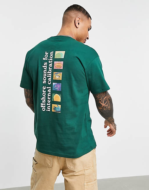 Carhartt WIP calibrate back print t-shirt in green | ASOS