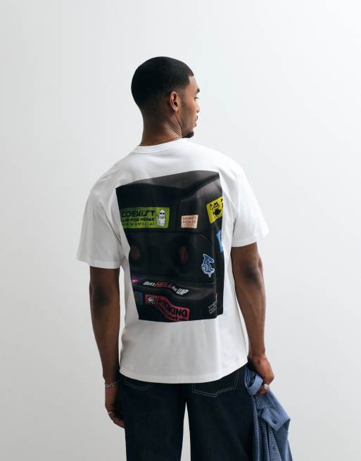 Carhartt WIP - Camiseta blanca con estampado de coche en la espalda, 4 de 5