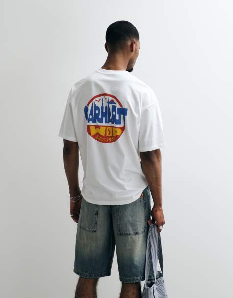 Carhartt WIP - Camiseta blanca con estampado de etiqueta de equipaje en la espalda - view 1
