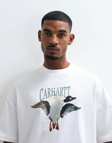 Carhartt WIP - camiseta blanca con gráfico frontal Pennon - view 1