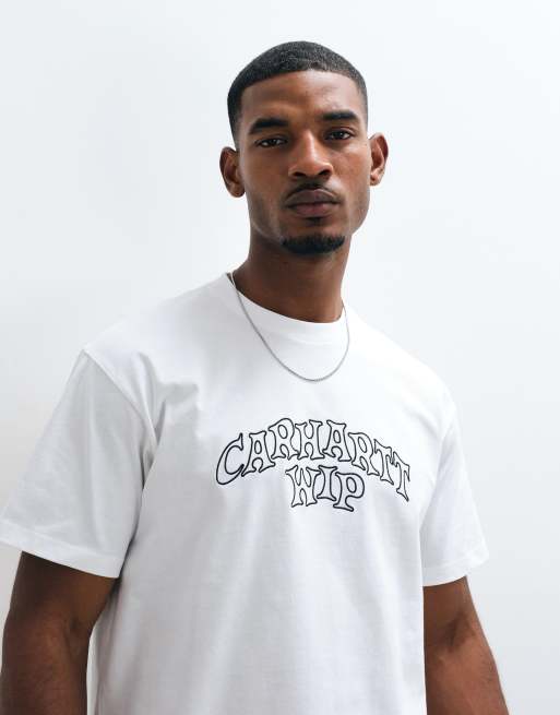Carhartt WIP - camiseta blanca con logotipo estilo graffiti Limn Script, 1 de 5