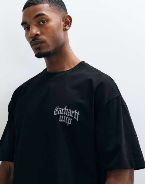 Carhartt WIP - camiseta con logotipo Blackletter en negro - view 1